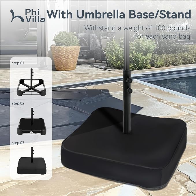PHI VILLA 15ft Large Patio Umbrellas - Image 4