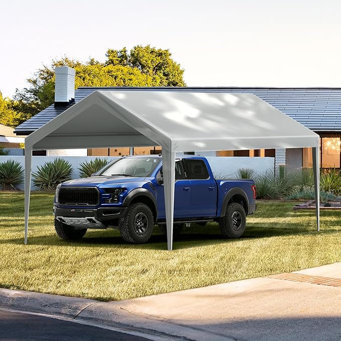 VEVOR Carport Replacement Canopy Cover 10 x 20 ft, Garage Top Tent Shelter Tarp - Image 8