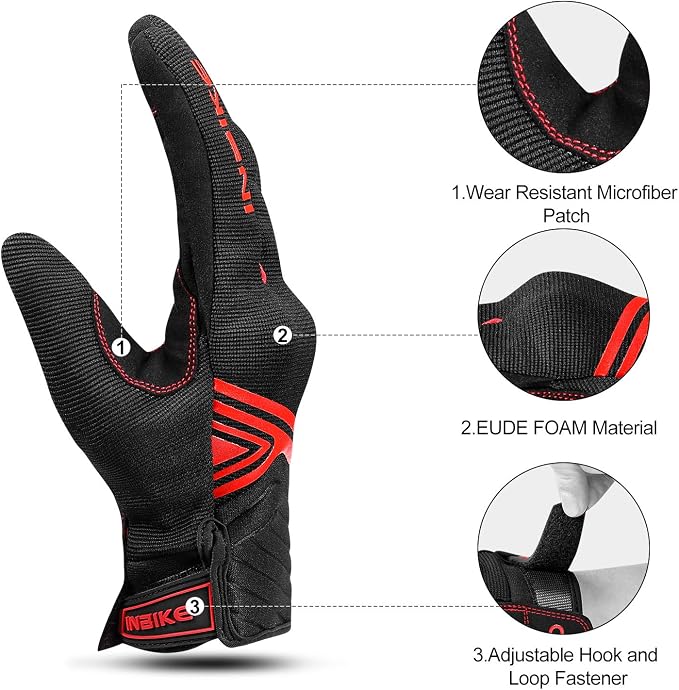 INBIKE Breathable Mesh Motorcycle Gloves Touchscreen - Image 3