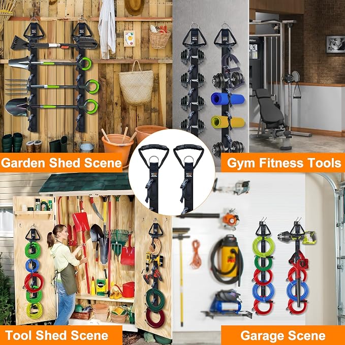 Extension Cord Organizer, Extension Cord Holder, Garage Garden Storage Straps - Image 6