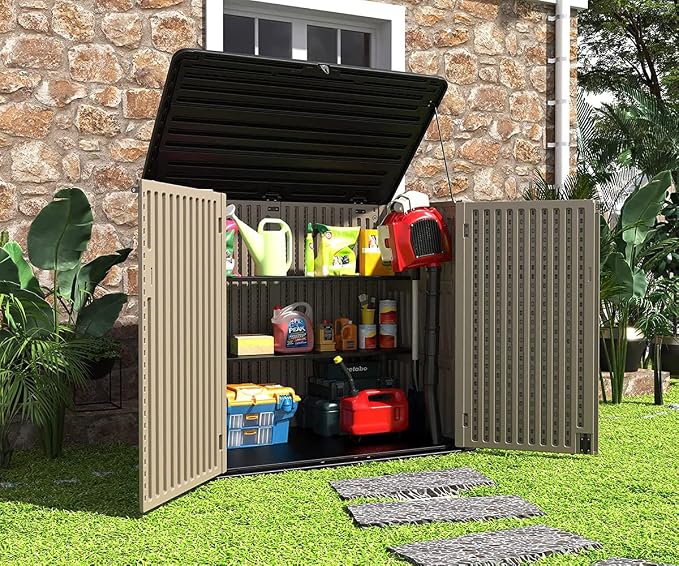 HOMSPARK Storage Shed Weather Resistance, Horizontal Storage Shed - Image 2