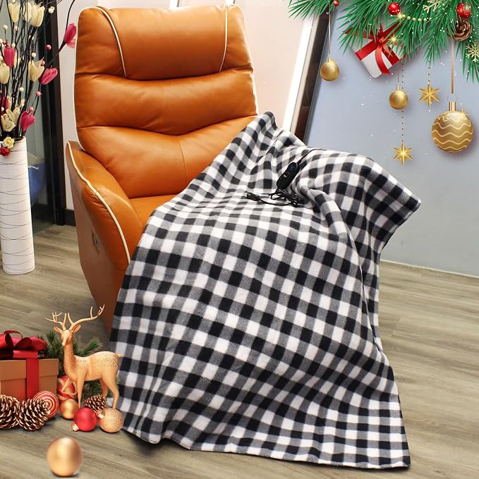 Electric Blanket, 12 Volt Heated Blanket, Car Heated Travel Blanket, - Image 9
