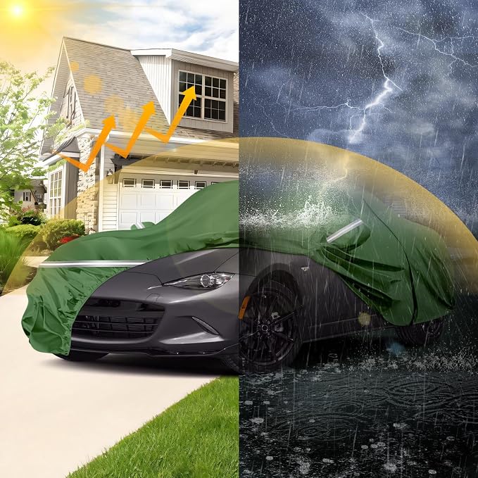 BOSSTONE Car Cover Custom Fit for Mazda MX-5 Miata 1989-2025, Waterproof All - Image 4
