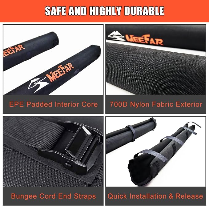 Universal Car Soft Roof Rack Pads Luggage Carrier System - Image 3