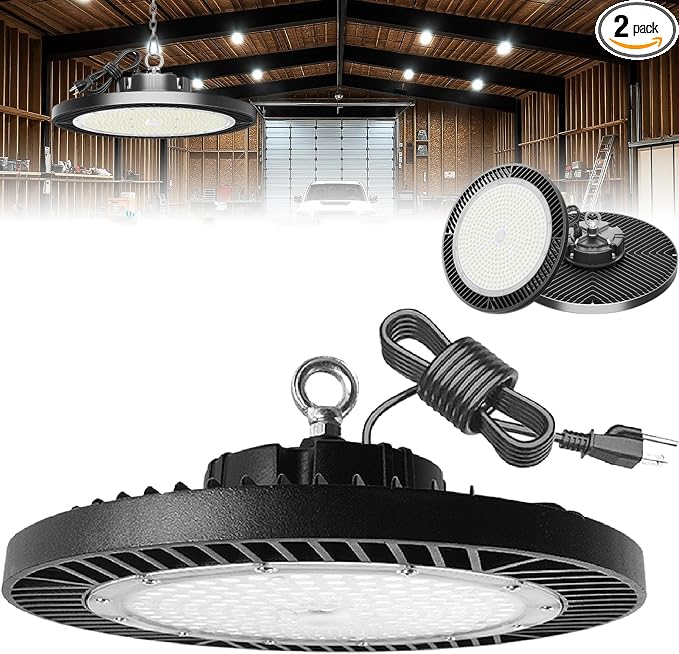 250W UFO LED High Bay Light, 30000lm 6000K Daylight 2500W Equivalent by Superyofo