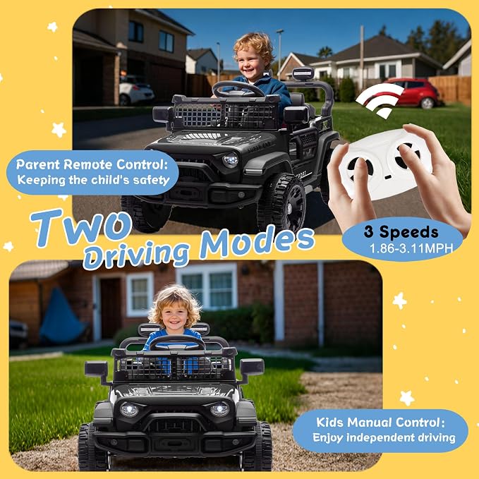 24V Ride on Toys with Parents Control, Ride on Truck Car with Four-Wheel - Image 6