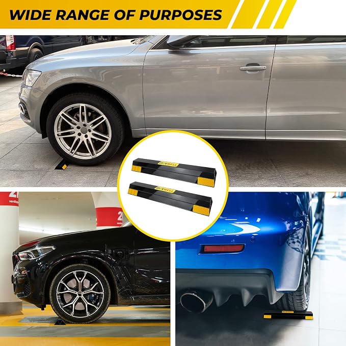 (New Updated 18" 2 Packs Heavy Duty Parking Stopper - Image 7