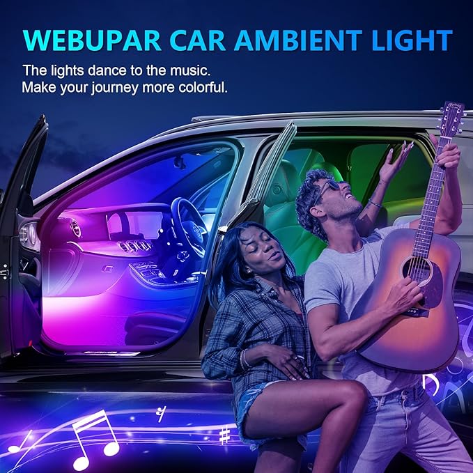 WEBUPAR Dreamcolor Acrylic Interior Lights, 10 in 1 LED Strip Lights - Image 6