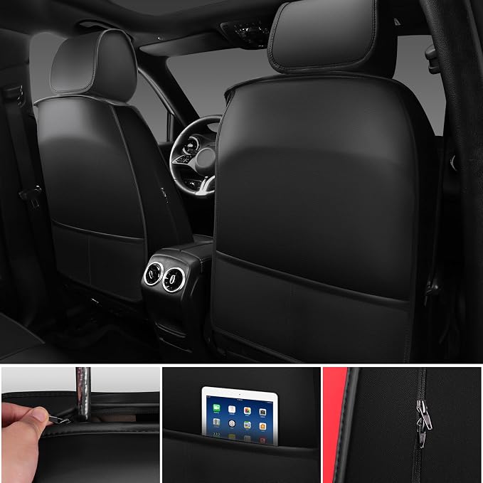 CAR PASS Nappa Leather Car Seat Covers Front Seats, Luxury Seat Protector - Image 4