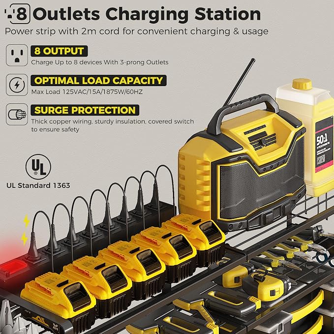 ‌Heavy Duty 4-Layer Power Tool Organizer Wall Mount - Image 3