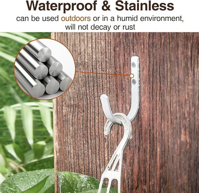 10-Pack Wall Hooks for Towel/Coat - 22LB Heavy Duty Metal Hanger Wall Mount - Image 5