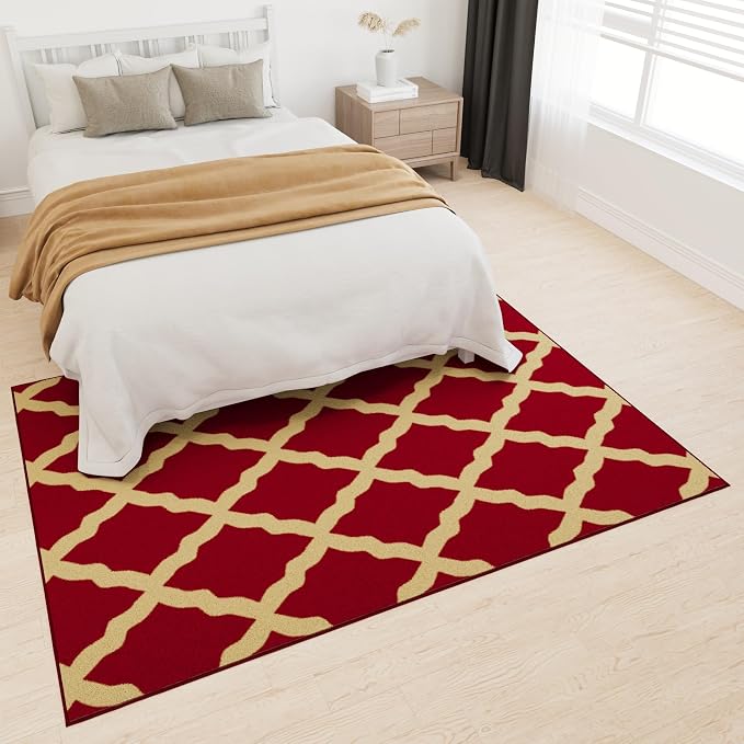 Ottomanson 5' x 6'6" Rugs for Living Room Trellis Area Rug for Bedroom - Image 3