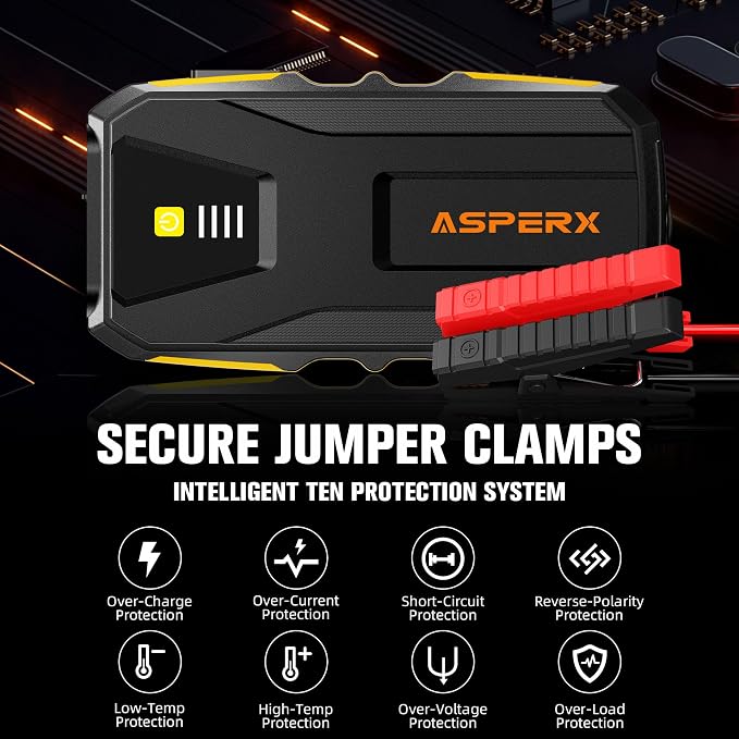 ASPERX 3000A Jump Starter for Car Battery, 12V Portable Jump Box - Image 7