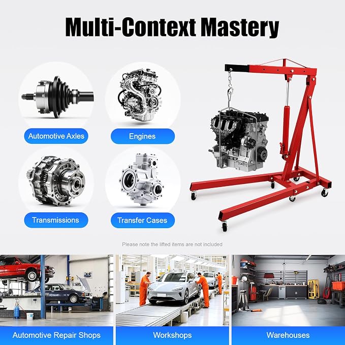 Folding Engine Hoist 1 Ton Engine Crane Lift - Image 6