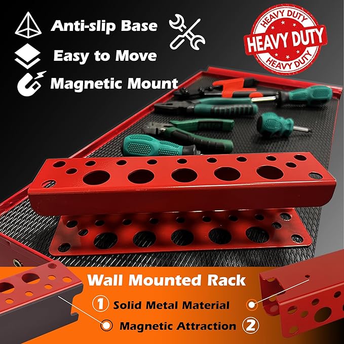 ULIBERMAGNET Magnetic Screwdriver Holder, Heavy Duty Pliers Metal Organizer Rack - Image 4