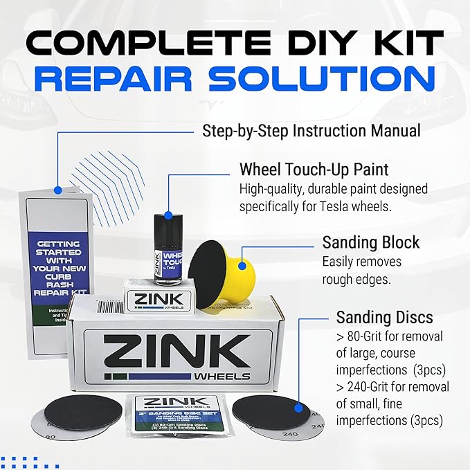 Premium Tesla Wheel Curb Rash Repair Kit - Image 4
