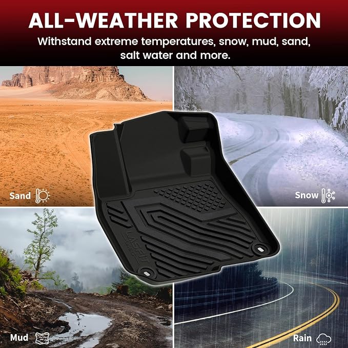 LASFIT Floor Mats & Trunk Mat for Honda CR-V 2017-2022, All Weather Protection - Image 8
