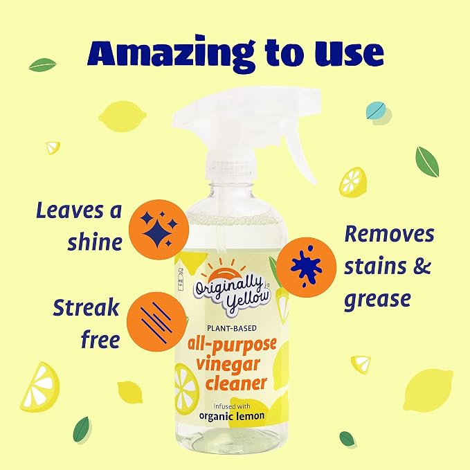 Originally Yellow Lemon Vinegar All Purpose Cleaning Spray | Distilled Cleaning - Image 2