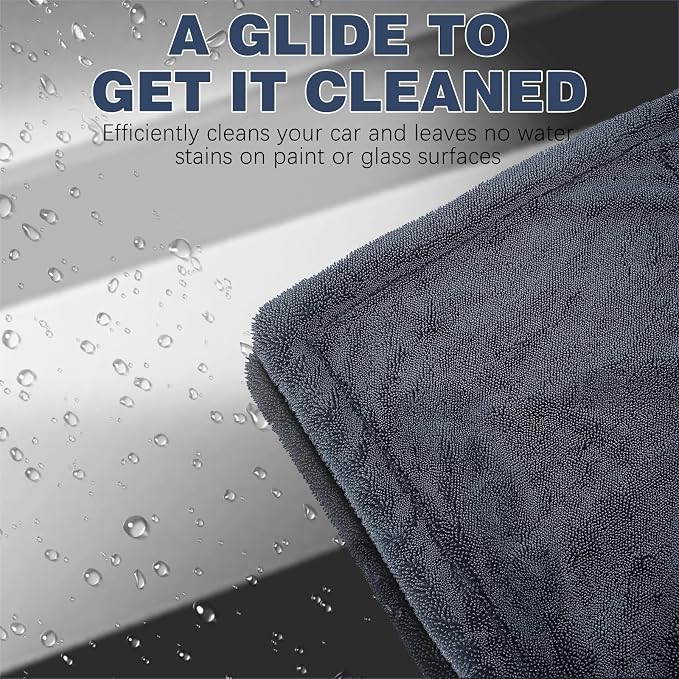 Microfiber Towels for Cars 2-Pack, 1300 GSM Ultra-Soft Microfiber, No Streaks - Image 2