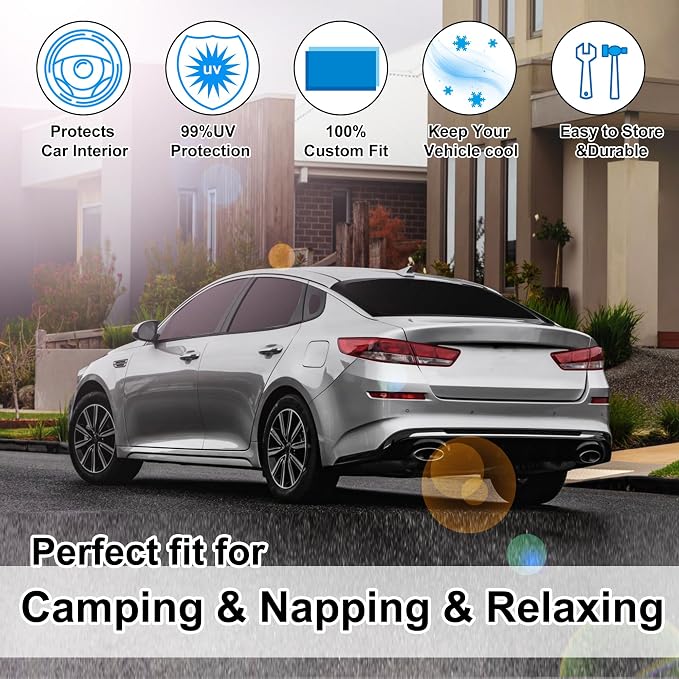 TINGLU Window Shades for Kia Optima 2016 2017 2018 2019 2020 Accessories Car - Image 6