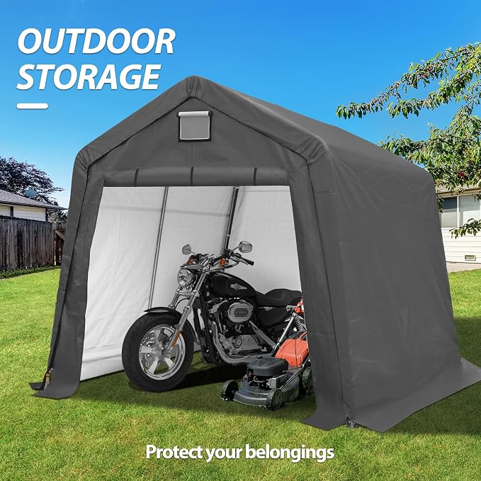 10' x 10' Outdoor Storage Shelter Shed, Portable Storage Shed Heavy Duty - Image 7