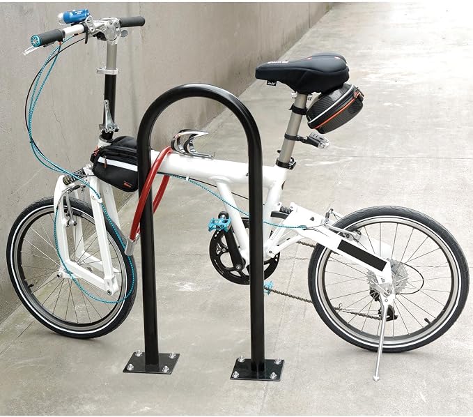 Global Industrial U-Rack Bike Rack, Flange Mount, 2-Bike Capacity, Steel - Image 6