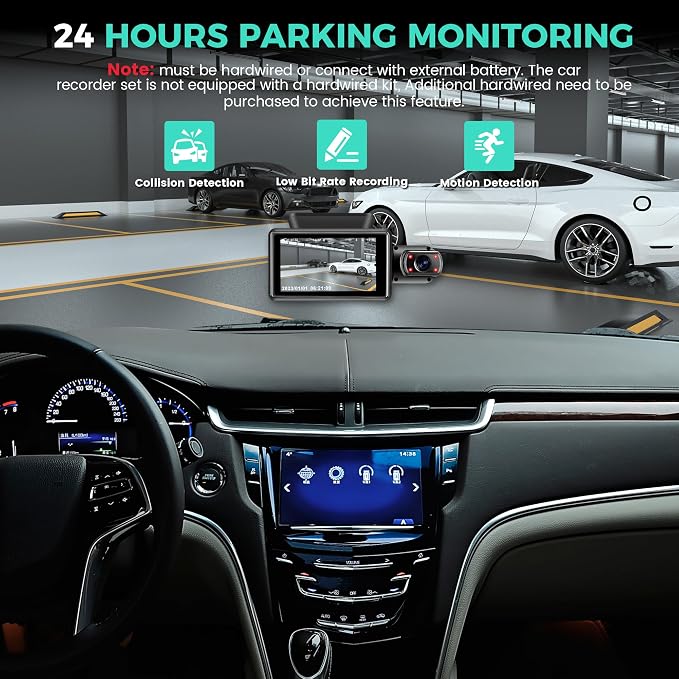 Dual Dash Camera for Cars, Dash Cam Front and Inside, 1440P Dashcam Front + - Image 7