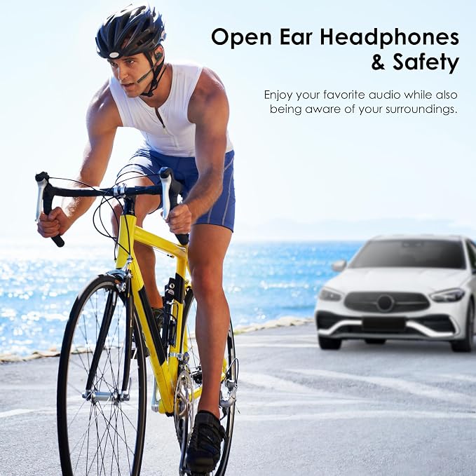 Open Ear Headphones with Mic, Dual Connect Bluetooth 5.3 with AI Noise - Image 4