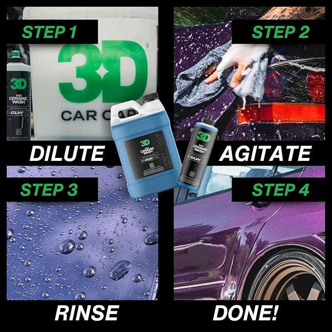 3D SiO2 Ceramic Wash & Wax Soap GLW Series – pH Neutral Car Shampoo - Image 3