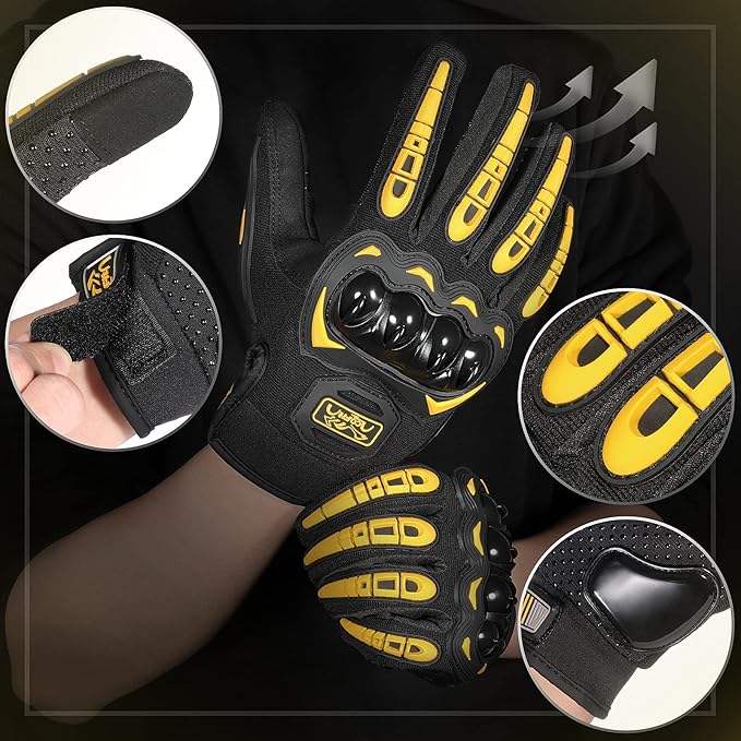 COFIT Motorcycle Gloves Breathable, Touchscreen Motorbike Gloves Anti-Slip - Image 2
