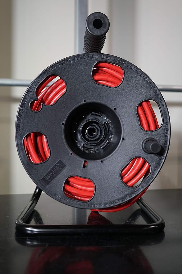 Woods Heavy Duty Metal Extension Cord Reel Stand, Holds up to 100 Ft 14/3 Cords - Image 9
