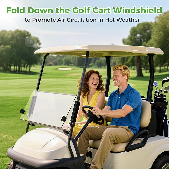 10L0L Golf Cart Windshield for Club Car Precedent 2004-Up, 2017-Up Onward - Image 4