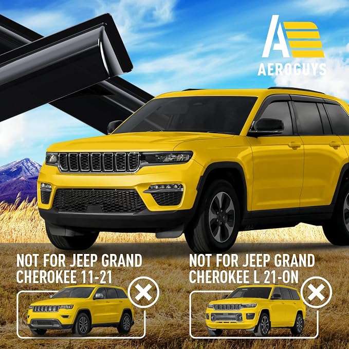 Extra Durable Window Deflectors Tape-On Window Visors Rain Guards Fit - Image 3