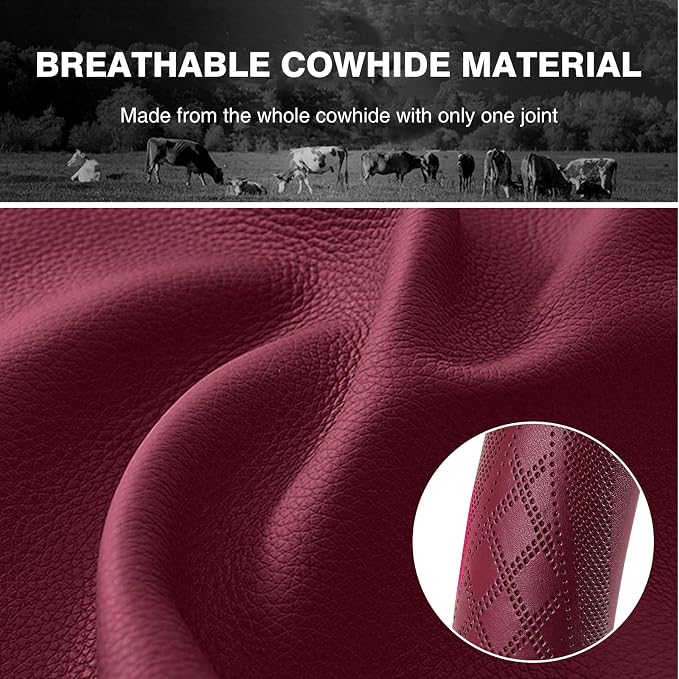 【2025 Model】 High-Grade Real Cowhide Steering Wheel Cover - Image 3