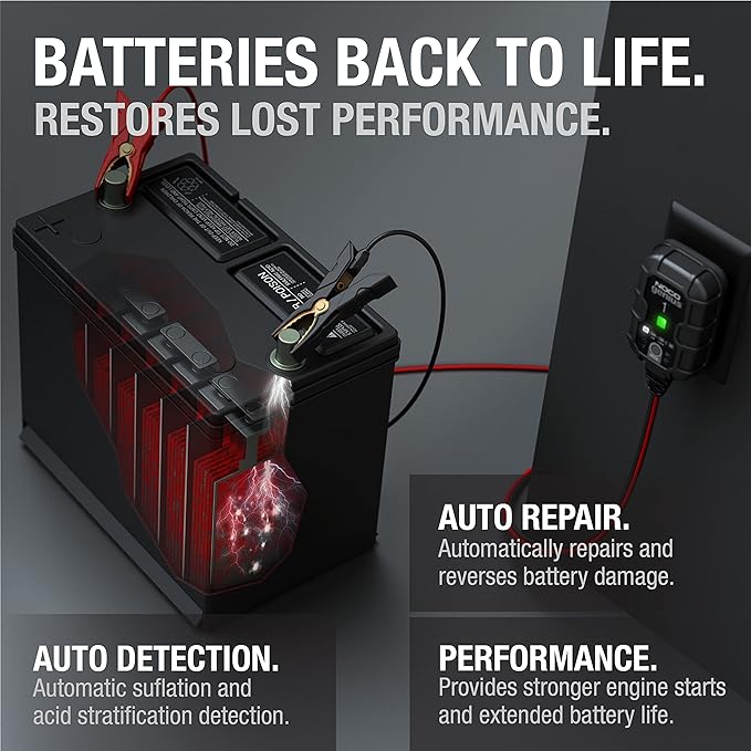 NOCO GENIUS1: 1A 6V/12V Smart Battery Charger – Automatic Maintainer, Trickle - Image 6