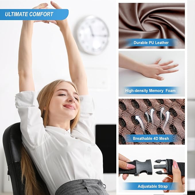 Memory Foam Lumbar Support Cushion Relieves Lower Back Pain - Image 5