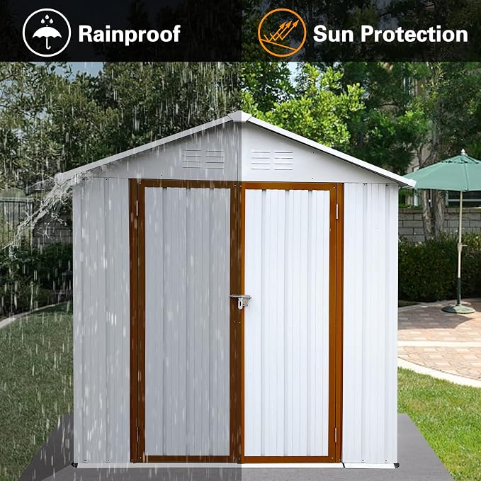 4x6 FT Outdoor Metal Storage Sheds - Image 6