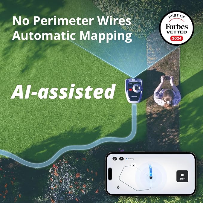 Segway Navimow i105N Robot Lawn Mower Perimeter Wire Free 1/8 Acre RTK+Vision - Image 3