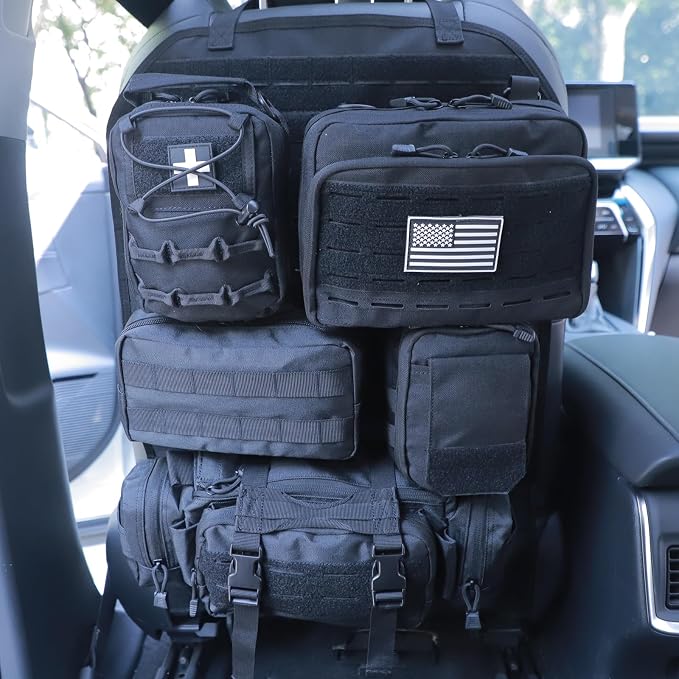 Universal Tactical Seat ​Back Organizer Vehicle Molle Panel Organizer Storage by Jimikay