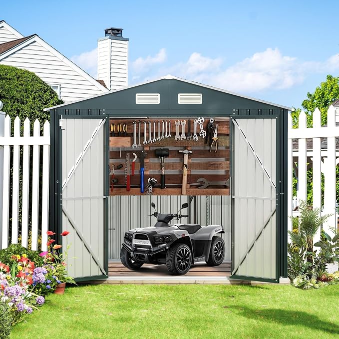 Breezz 6x8FT Outdoor Steel Storage Shed - Image 6