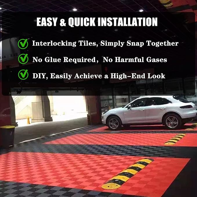 24 Pack 16"x16" Interlocking Garage Floor Tiles - Image 5