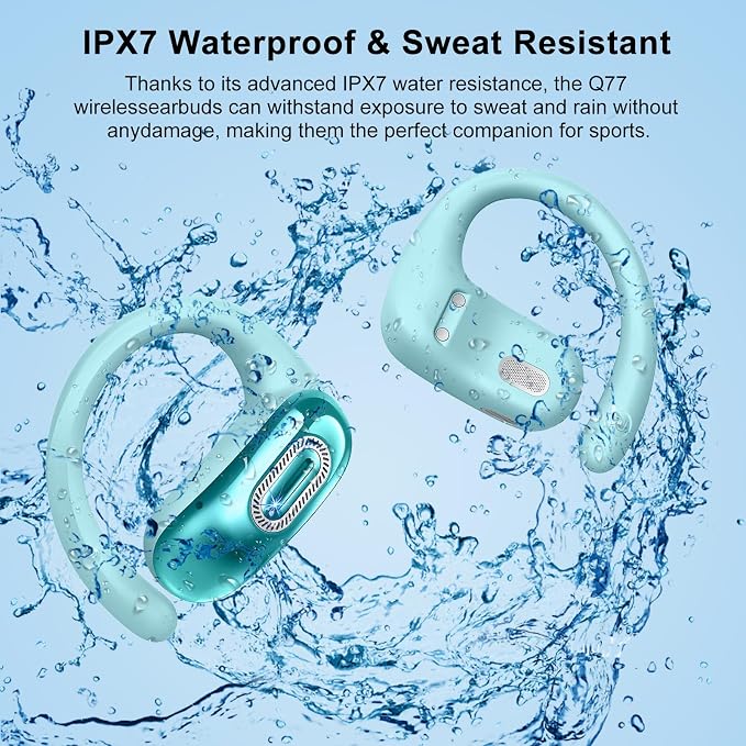 Open Ear Headphones, Air Conduction Ear buds, HD Stereo Bass Over Ear Earphones - Image 6
