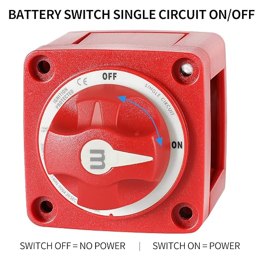 M Series Battery Switch, Huazu 300A Marine Battery Cut Off Switch - Image 2