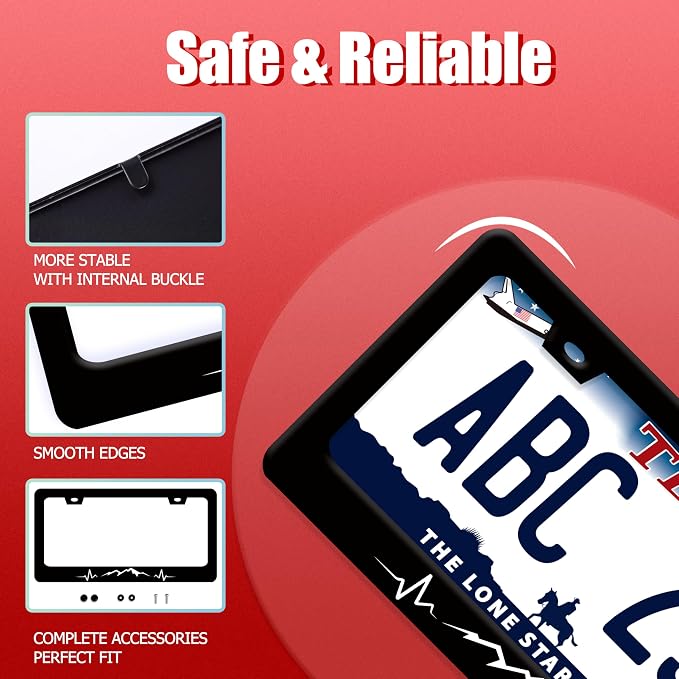 Mountains License Plate Frame Funny Mountain License Plate Holder Stainless - Image 2