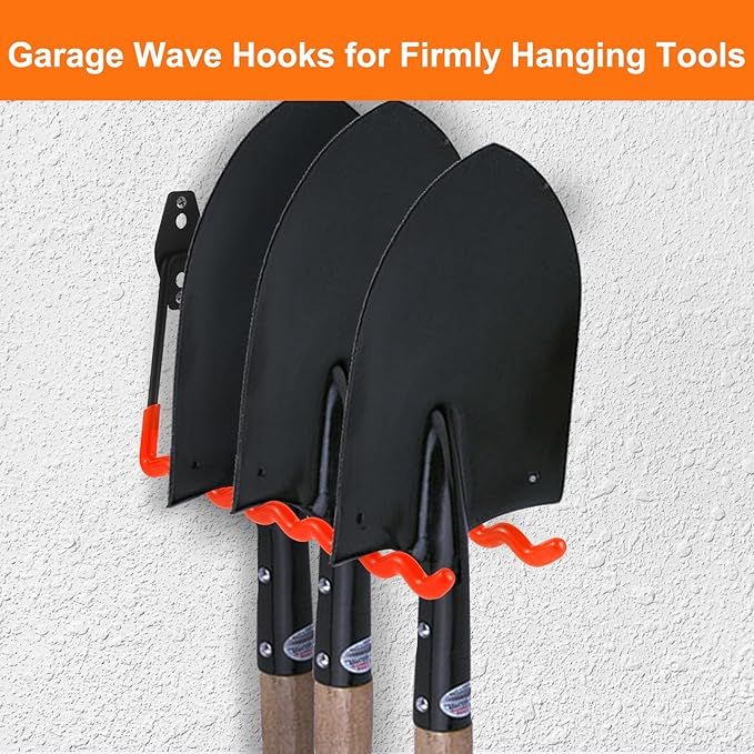 Wall Mounted Garage Hooks Tool Organizer, 12.4 Inch Garage Storage Hook Heavy - Image 5