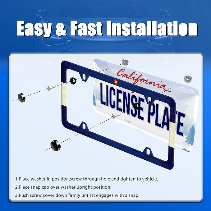 Colorado State Flag License Plate Frame License Plate Stainless Steel Parts - Image 3