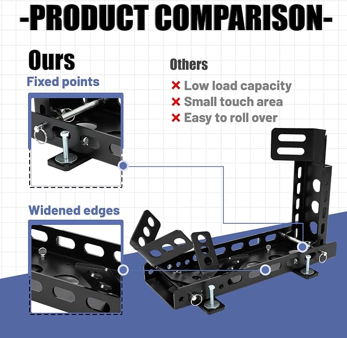 ECOTRIC Motorcycle Wheel Chock Trailer 3000lb Capacity, Adjustable Motorcycle - Image 8