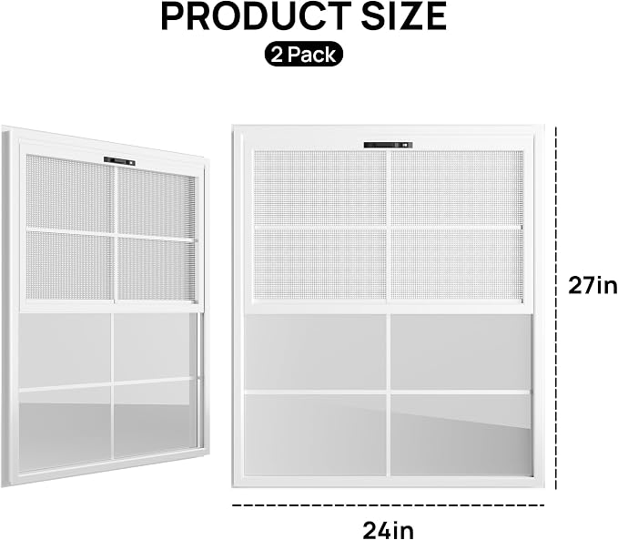 2 Pack 24" x 27"Shed Window, - Image 2