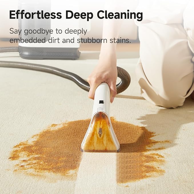 uwant Portable Carpet Cleaner 18Kpa Powerful Suction Spot Upholstery Cleaner - Image 4