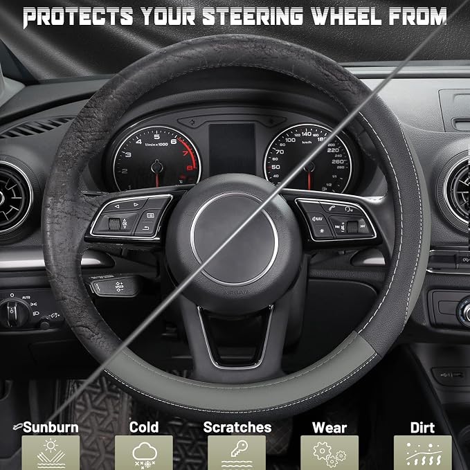 SEG Direct Car Steering Wheel Cover - Image 4